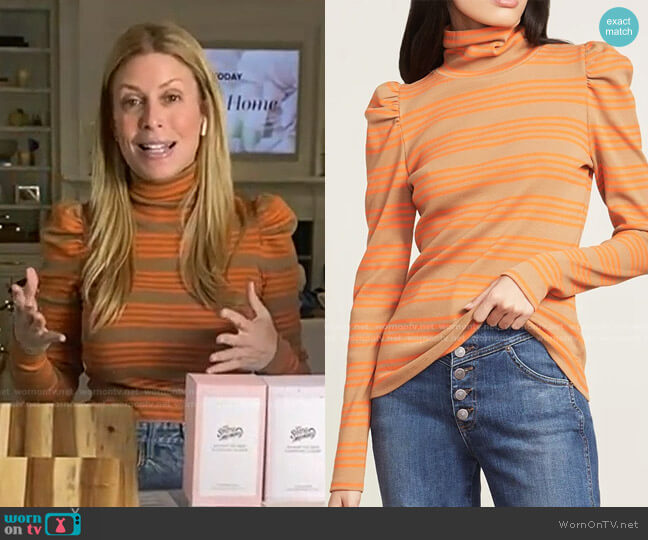 Veronica Beard Cedar Striped Turtleneck worn by Jill Martin on Today