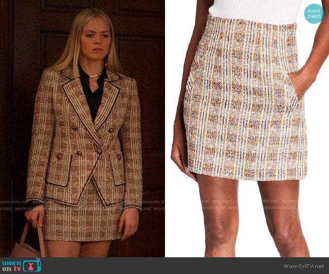 Veronica Beard Roman Skirt worn by Leighton Murray (Reneé Rapp) on The Sex Lives of College Girls