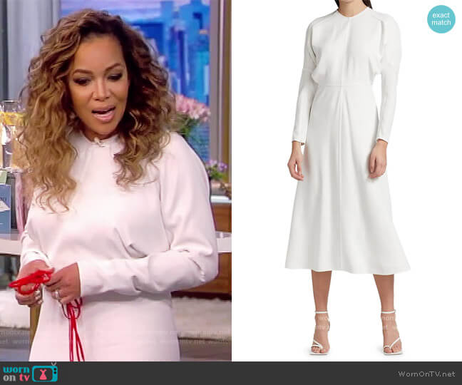 Victoria Beckham Dolman Midi Dress worn by Sunny Hostin on The View