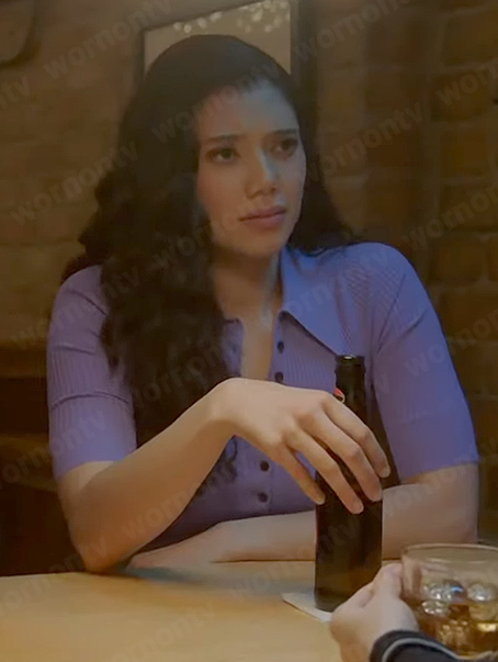 Violet’s purple polo top on Chicago Fire