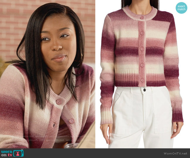 WayF Tori Space-Dyed Cardigan worn by Jojo (Precious Way) on Queens