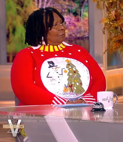 Whoopi’s red Christmas sweater on The View