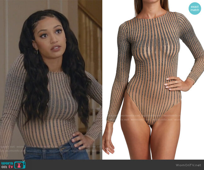 Wolford Carol String Bodysuit worn by Olivia Baker (Samantha Logan) on All American