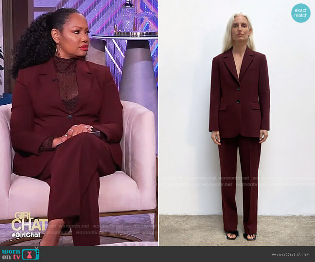 Zara Tailored Blazer with Buttons worn by Garcelle Beauvais on The Real