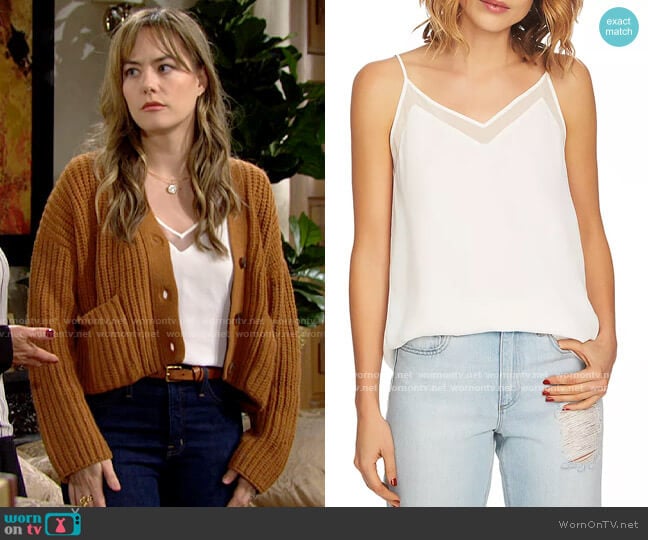 1.State Chiffon Camisole Top worn by Hope Logan (Annika Noelle) on The Bold and the Beautiful