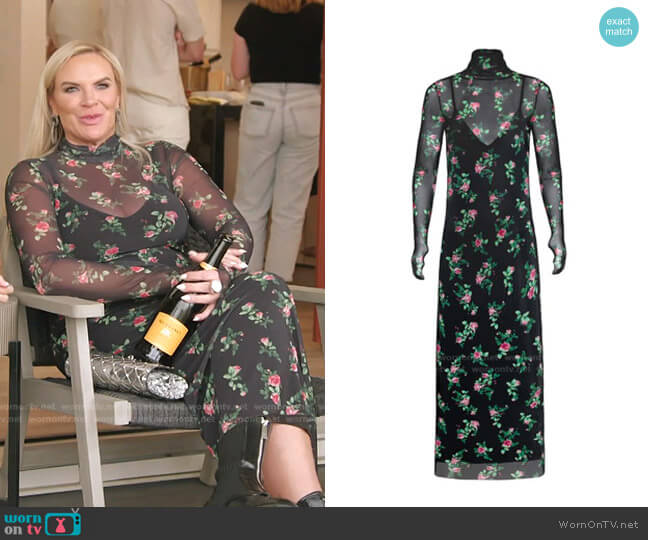 AFRM Shailene Sheer Long Sleeve Dress worn by Heather Gay on The Real Housewives of Salt Lake City