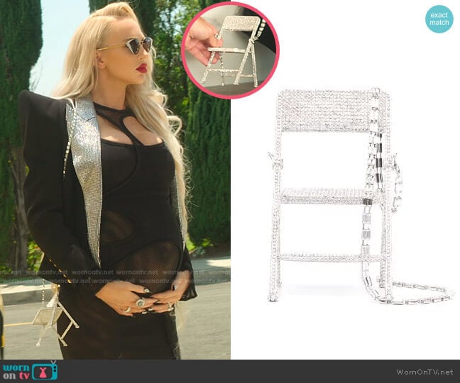 Area Crystal Chair Bag worn by Christine Quinn on Selling Sunset