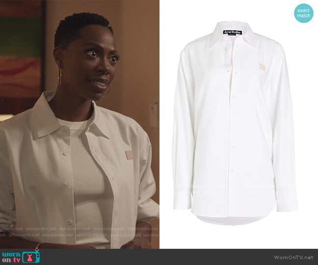 Acne Studios Saco Ox Face Shirt worn by Molly Carter (Yvonne Orji) on Insecure