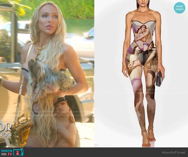 Alejandro Collection Angelita Corset and Leggings worn by Christine Quinn on Selling Sunset
