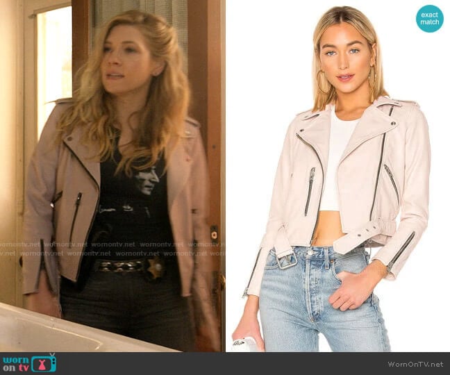 All Saints Balfern Jacket in Powder Pink worn by Jenny Hoyt (Katheryn Winnick) on Big Sky