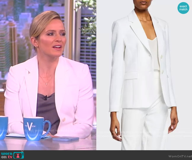 Altuzarra Two-Button Crepe Blazer worn by Sara Haines on The View