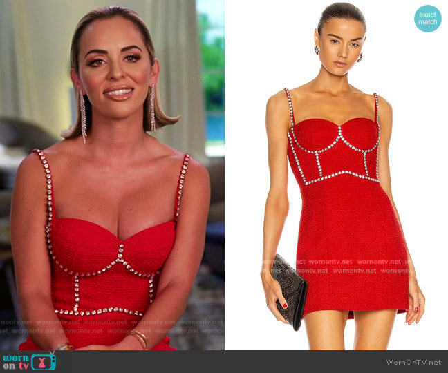 Area Crystal Stitched Bustier Dress worn by Nicole Martin (Nicole Martin) on The Real Housewives of Miami