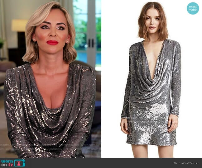 Ashish Sequin Drape Dress worn by Nicole Martin (Nicole Martin) on The Real Housewives of Miami