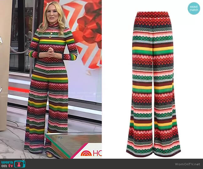 Alice + Olivia Athena Trousers worn by Chassie Post on Today