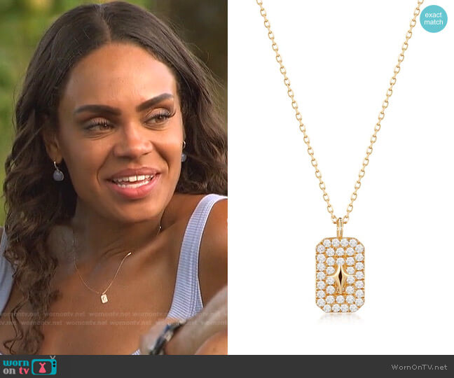 Aurelie Gi Diamond Polaris Necklace worn by Michelle Young on The Bachelorette