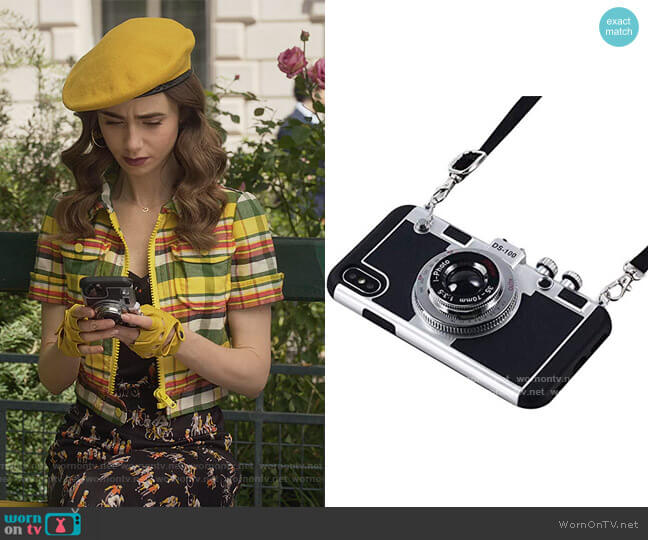 Awsaccy Camera Design Iphone Case worn by Emily Cooper (Lily Collins) on Emily in Paris