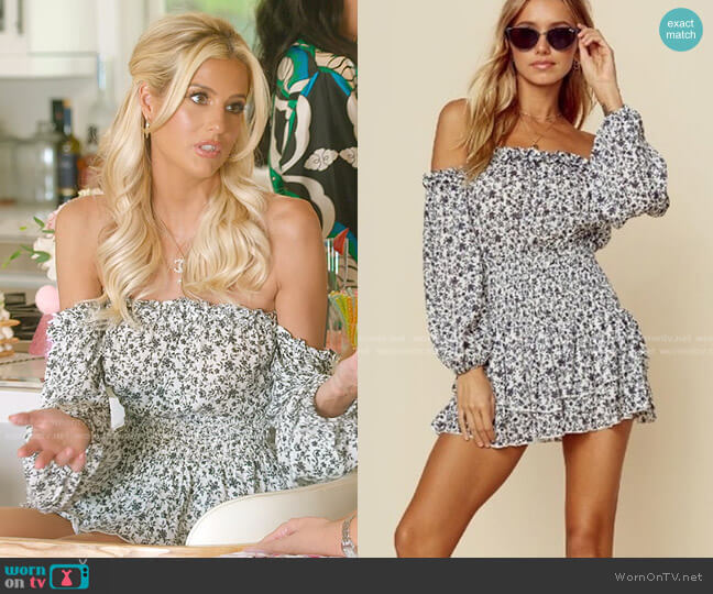 Blue Life Boho Sleeve Ballerina Romper worn by Emma Hernan on Selling Sunset