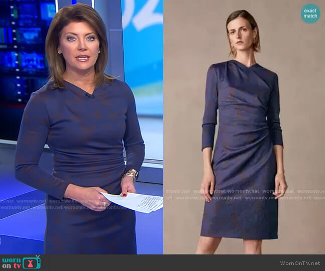 The Fold London Belgravia Dress worn by Norah O'Donnell on CBS Evening News