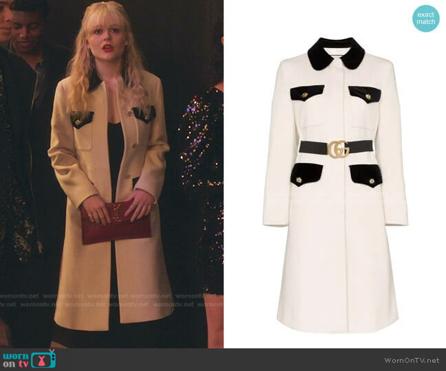 Gucci Belted Wool Coat worn by Audrey Hope (Emily Alyn Lind) on Gossip Girl