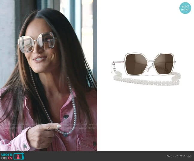 Chanel Butterfly Sunglasses worn by Lisa Barlow on The Real Housewives of Salt Lake City