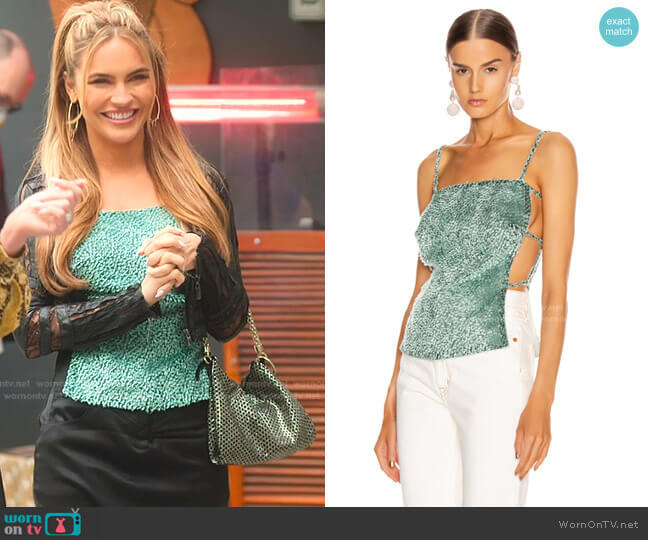 Cult Gaia Simone Top worn by Chrishell Stause on Selling Sunset