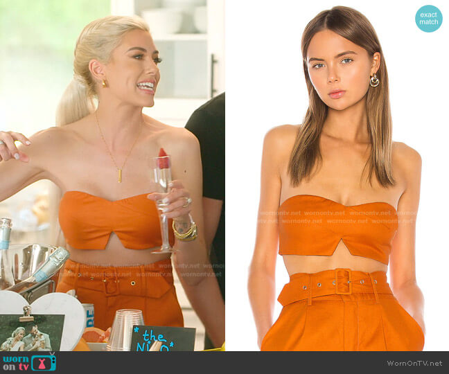 Camila Coelho Josephina Crop Top worn by Heather Rae Young on Selling Sunset