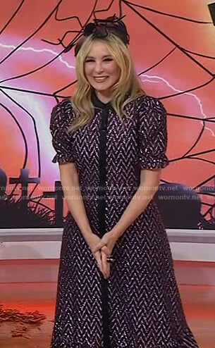Chassie’s metallic zig-zag shirtdress on Today