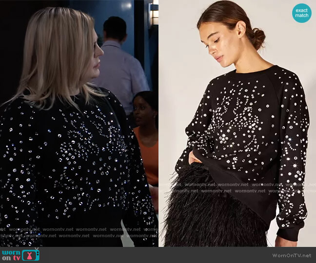 Cynthia Rowley Rhinestone Jumper worn by Maxie Jones (Kirsten Storms) on General Hospital