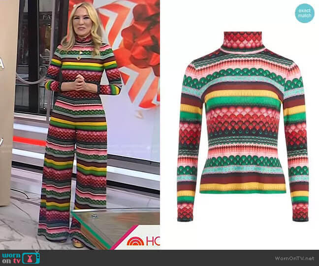 Alice + Olivia Delaina Top worn by Chassie Post on Today