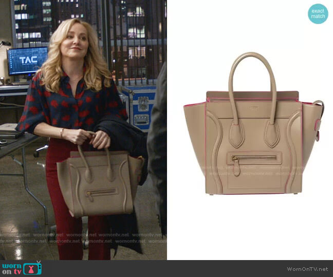 Celine Drummed Luggage Tote worn by Marissa Morgan (Geneva Carr) on Bull