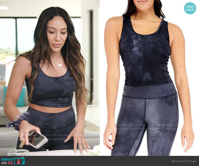 Electric Yoga Tye Dye Cropped Tank worn by Melissa Gorga on The Real Housewives Ultimate Girls Trip
