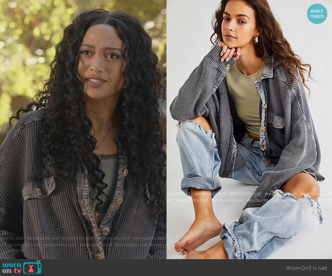 Free People One Scout Jacket worn by Olivia Baker (Samantha Logan) on All American