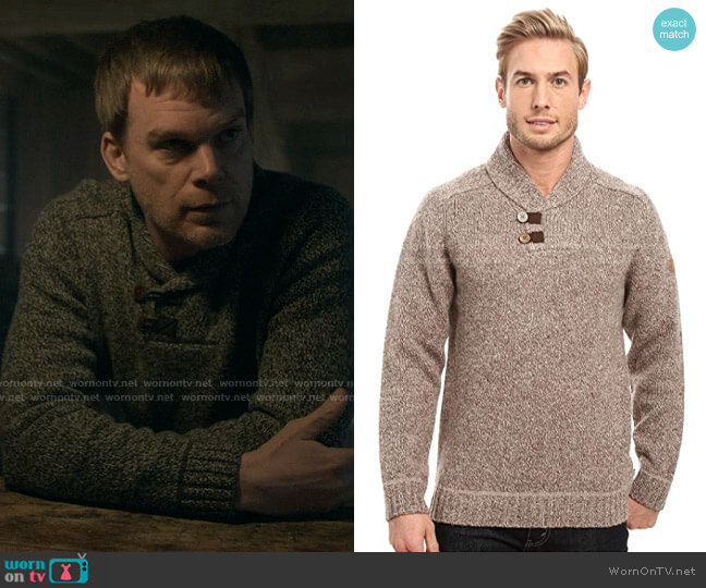Fjallraven Lada Sweater in Fog worn by Dexter Morgan (Michael C. Hall) on Dexter New Blood