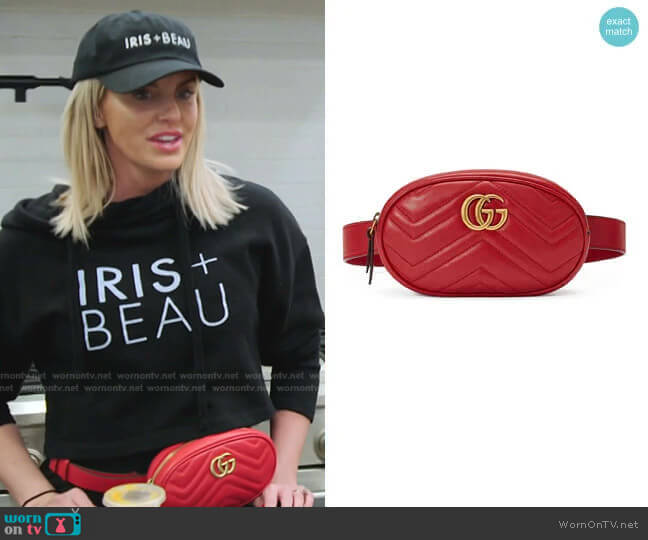 Gucci GG Matelassé Leather Belt Bag worn by Whitney Rose on The Real Housewives of Salt Lake City