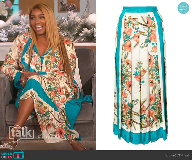 Gucci Floral Print Pleated Skirt