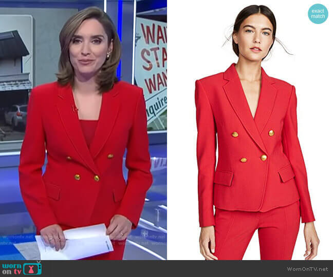 A.L.C. Hendrick Blazer worn by Margaret Brennan on CBS Evening News