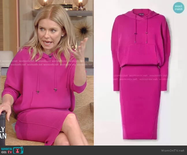 Tom Ford Hooded Ribbed Cashmere-Blend Dress