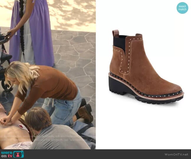 Dolce Vita Huey Studded Bootie worn by Jo Wilson (Camilla Luddington) on Greys Anatomy