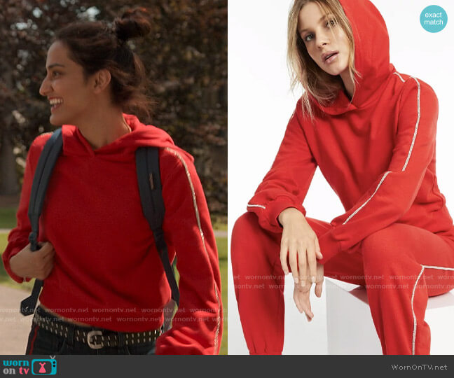 INC International Concept x Culpos Embellished Hoodie worn by Bela Malhotra (Amrit Kaur) on The Sex Lives of College Girls