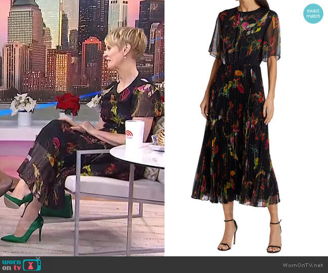 Jason Wu Abstract & Floral Midi-Dress