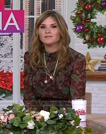 Jenna’s brown and green floral dress on Today