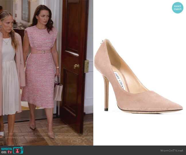 Jimmy Choo Love 100 Pumps worn by Charlotte York (Kristin Davis) on And Just Like That