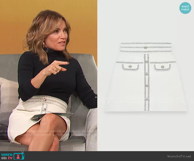 Maje Jisla Skirt worn by Kit Hoover on Access Hollywood