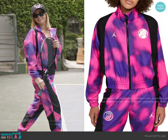Jordan x Paris Saint-Germain Jacket worn by Paris Hilton on Paris in Love