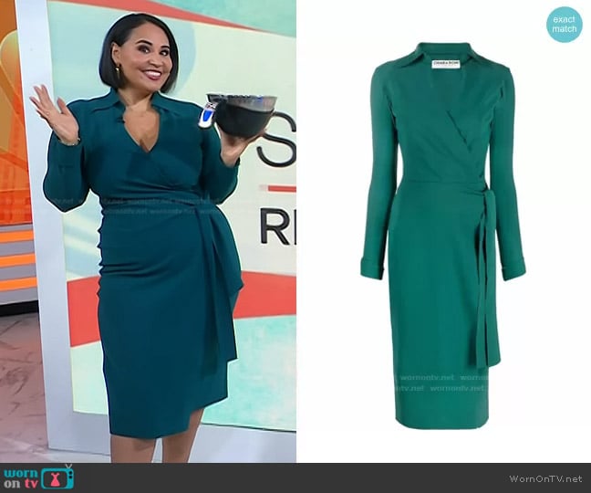 Le Petite Robe Di Chiara Boni Kamala Side Tie Fastening Dress worn by Alejandra Ramos on Today