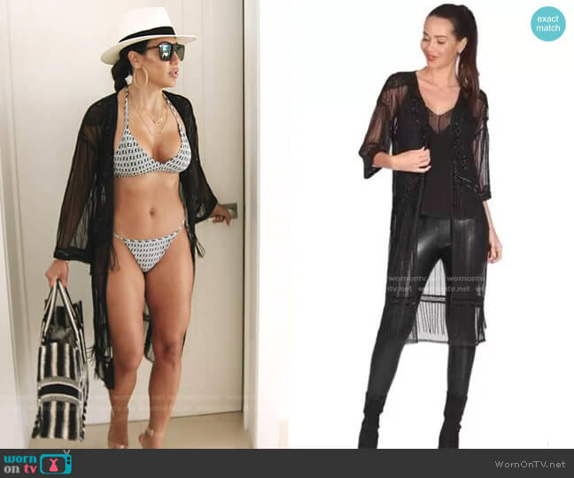 Envy Kimono worn by Melissa Gorga on The Real Housewives Ultimate Girls Trip