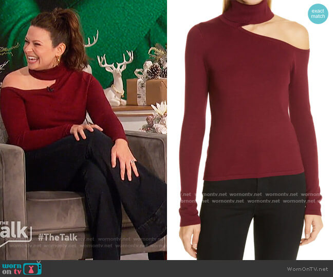 L'Agence Nicky Cutout Turtleneck Sweater