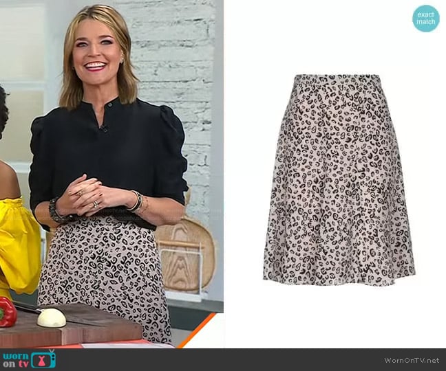 Altuzarra Leopard Print Skirt worn by Savannah Guthrie on Today