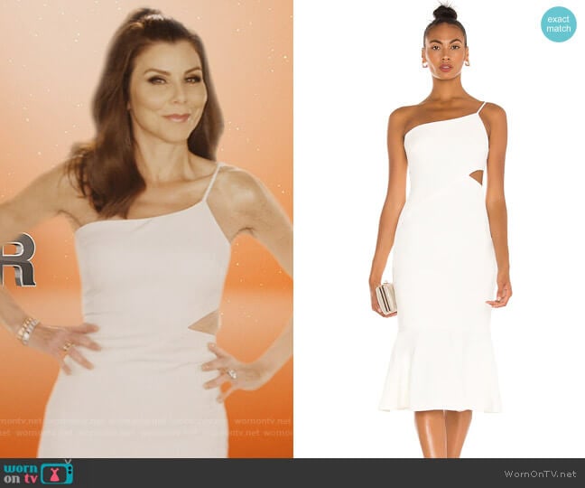Likely Fina Midi Dress worn by Heather Dubrow on The Real Housewives of Orange County