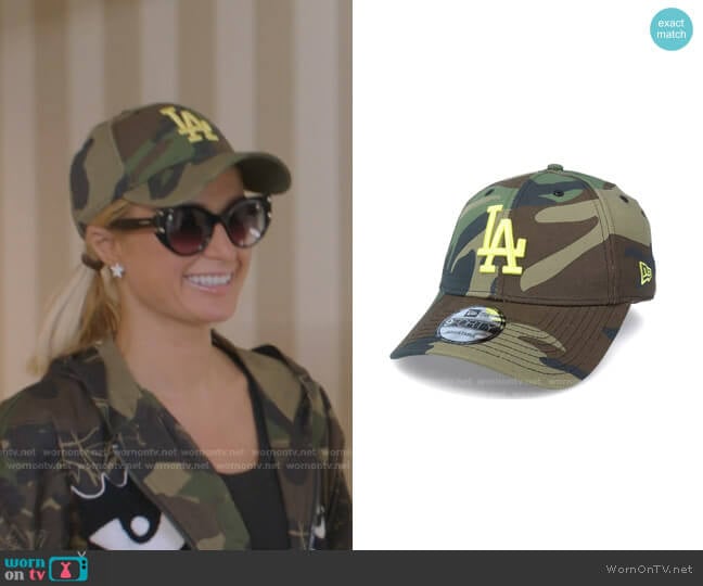 New Era Los Angeles Dodgers All Over Camo Cap worn by Paris Hilton on Paris in Love
